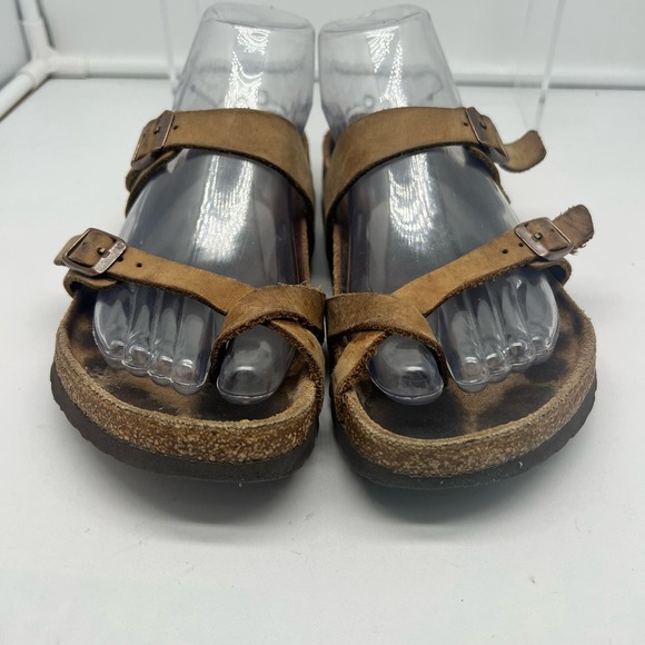 Birkenstock Sandals Womens 36 Mayari Toe Strap Tan US 5 - Picture 4 of 9